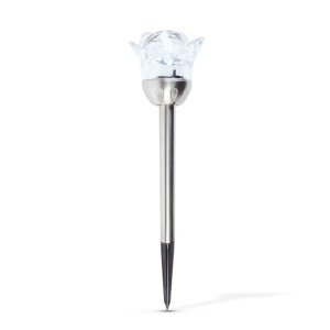 Lampă solară - cu țăruș - trandafir - 1 LED RGB - 8 x 36,5 cm - Img 2