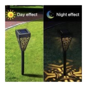 Lampă solară de gazon cu model decorativ, 7 x 37,5 cm
