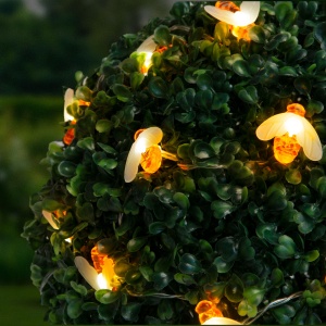 Lampă solară LED - albină - 2,3 m - 20 LED - alb cald
