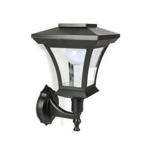 Lampă solară LED - de perete - 21 x 21 cm - 8 LED-uri - neagră - alb cald - Img 4