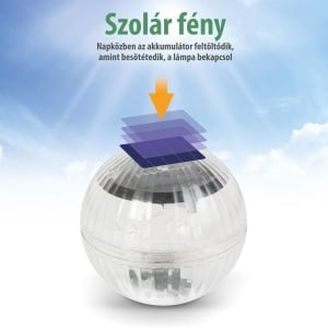 Lumină solară pentru piscină – LED RGB – 10 cm
