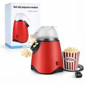 Mașină de Popcorn Electrică Automată 30×17×12cm, cu Aer Cald Operare cu un Singur Buton Fără Ulei