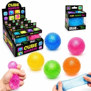 Minge Antistres Squishy 12/set, Cube Squeeze Ball 6.5cm, din Gel Elastic, Stretch & Squeeze, Diferite Culori - Img 3