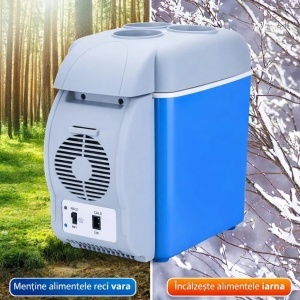 Mini Frigider Electric 2 în 1 Portabil 7.5L Funcție Răcire și Încălzire, 32.5x20.5x30cm cu Suport Băuturi - Img 2