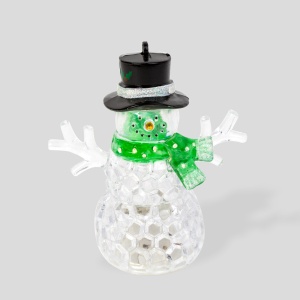 Om de zăpadă cu LED de Crăciun - verde - LED RGB - 9 x 8 x 5 cm - Img 3