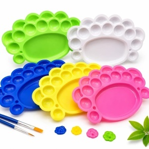 Paleta pentru Pictura din Plastic 20x13cm, Diferite Culori 12/set