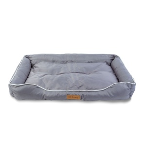 Pat pentru caini - 87 x 59 x 13 cm - gri