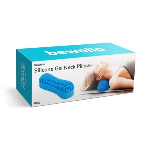 Perna pentru gât cu gel siliconic + cu husă cu fermoar - 27 x 9 x 9 cm - Img 4