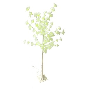 Pom Decorativ 165cm, Brad Artificial de Craciun, cu Lumina LED Alb Cald, Model Floare Galbena, pentru Interior si Exterior - Img 2