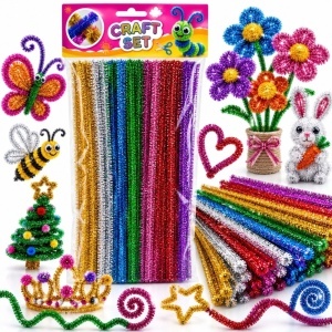Sarme Plusate Metalizate 30cm, pentru Craft 30 Buc/Set, 12 Seturi