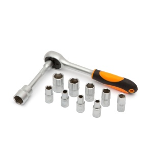 Set chei tubulare cu clichet - 12 buc - 1/4" - 5 - 13 mm