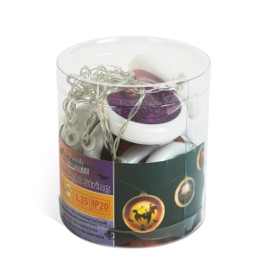 Şir LED de Halloween, 10 LED, model discuri 2 x AA - 1,35 m - Img 2