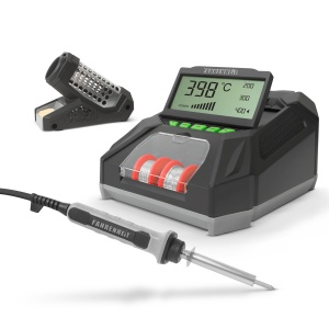 Stație de lipit digitală - cu afișaj LCD, vârf de letcon, fludor și burete - 230 V