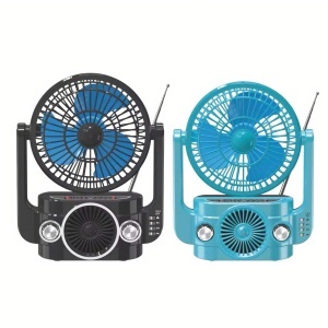 Ventilator cu Boxa Portabila si Radio, 25x19cm Incarcare USB