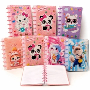 Agendă A5 cu Sistem de Discuri 21×16cm, Copertă din Piele Sintetică PU Lucioasă, Caiet Dictando, Diferite Modele - Img 2