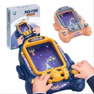 Consolă de Joc Spațială 19x15.5cm cu Volan Interactiv și Efecte Luminoase, Diferite Culori