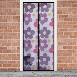 Cortina de țânțar pentru ușă - magnetic - 100 x 210 cm - culoare florală