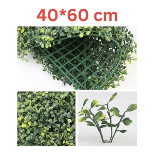 Decoratiune frunze verzi, de perete pentru interior si exterior - 40*60, panou frunze artificiale