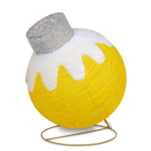 Decorațiune luminoasă – glob decorativ – 60 LED – 60 x 83 cm – auriu – 100–200 V AC - Img 3
