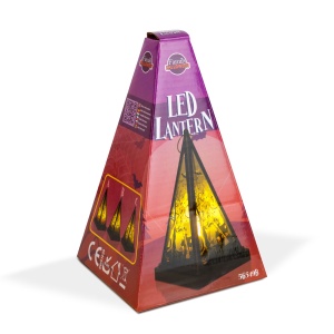 Felinar LED Halloween - schelet - alb cald - negru - 9,5 x 9,5 x 17 cm - 2 x AAA - Img 4