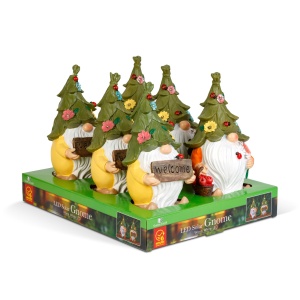 Figurină solară LED Spiriduș LED - 2 modele - alb cald - rășină - 10 x 8,5 x 18,5 cm - Img 3