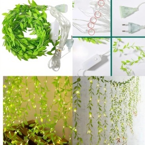 Ghirlanda din Frunze 2x2cm, cu LED
