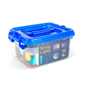 Ghirlandă luminoasă – 10 m – multicolor - 200 LED – 220–240 V – 6 W – cablu verde - Img 4