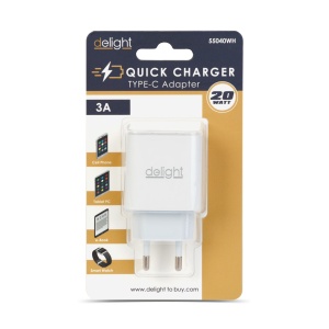 Încărcător cu încărcare rapidă Type-C - Power Delivery (PD) 20 W - alb - Img 4