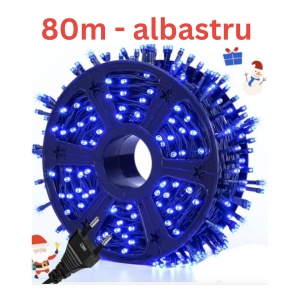 Instalatie LED tip rola 100m - albastru(lungime reala 80m)