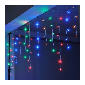 Instalație țurțuri 12 m, 288 LED-uri, lumină multicoloră