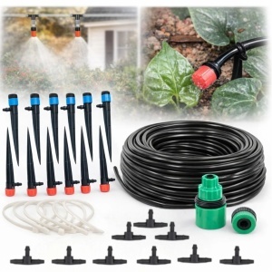 Kit Irigare Picurare Grădină 10cm, cu Furtun, Duze Reglabile si Conectori, Set Profesional Udare Plante - Img 2