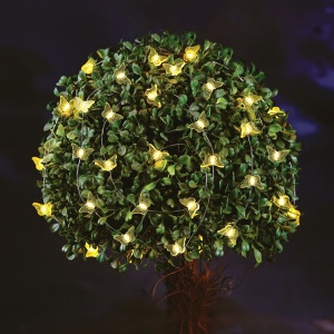 Lampă solară - fluture - 2,4 m - 25 LED alb cald