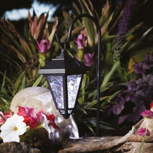 Lampă solară LED - tip candelabru - 80 cm - neagră - alb rece - Img 2