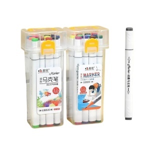 Markere Colorate 12/set, in Gentuta Transparenta 14cm din Plastic - Img 2