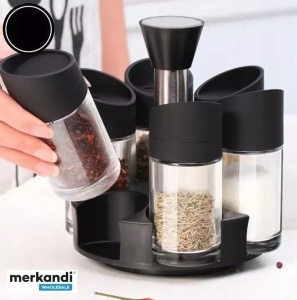 Organizator condimente spice rack set - 6 piese