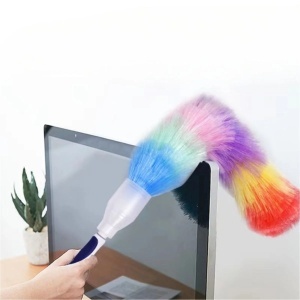 Pamatuf pentru Praf 62cm Multicolor, cu Carcasa Protectoare Retractabila din Plastic - Img 2