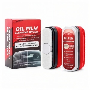 Perie Multifunctionala Curatare Parbriz Auto cu Solutie si Burete 120ml, pentru Indeparat Pelicula de Ulei si Pete de Apa