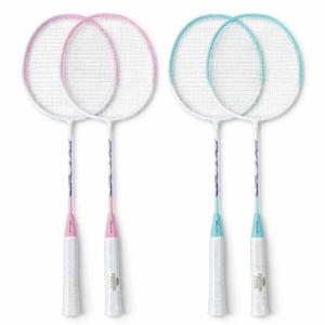 Rachete Badminton 2/set, Mâner Antiderapant 66cm cu Husă Transport Diferite Culori - Img 3