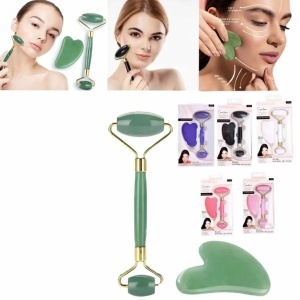 Rola Facială și Gua Sha, pentru Masaj Facial, 14.5cm Diferite Culori - Img 2