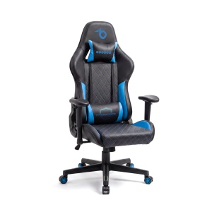 Scaun gaming TitanForce cu perne - negru/albastru - 122 x 65 x 53 cm - Img 2