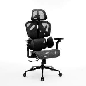 Scaun rotativ de birou TitanMesh Pro cu perne laterale - negru - 119 x 72 x 73 cm - Img 4