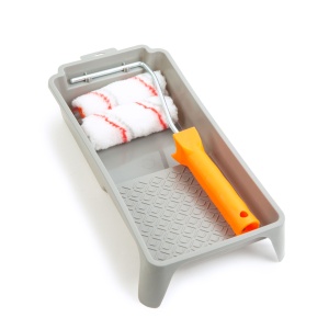 Set rolă de vopsit - 2 x poliester 12 mm + mâner, tăviță - 100 mm