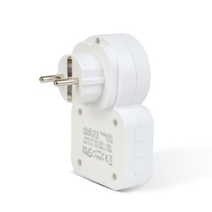 Sonerie wireless digitală fără baterie - Kinetic - priză 220-240V AC - albă - LED albastru - Img 3