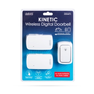 Sonerie wireless digitală, fără baterie Kinetic - receptor dublu - Img 2