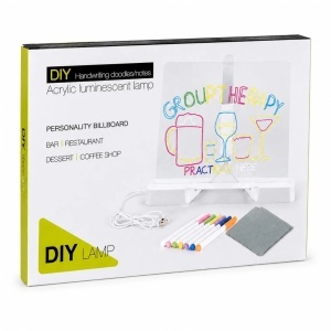 Tăbliță LED Electrică pentru Mesaje 30x20cm, Panou Acrilic Reutilizabil, Alimentare USB, 7 Markere Colorate, Lavetă și Suport Inclus - Img 3