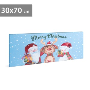 Tablou de Craciun, cu LED - cu agatatoare de perete, 2 x AA, 70 x 30 cm