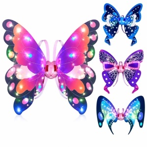 Aripi de Fluture Interactive 77×69.7×46cm , cu Lumini LED Colorate, Muzica si Miscare, pentru Copii Diferite Modele - Img 3
