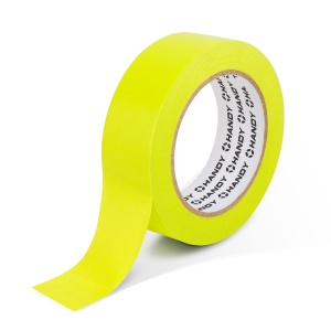 Bandă de mascare – pe bază de apă – 50 m x 24 mm – galben-verde – auto, rezistentă la căldură