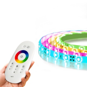 Bandă LED RGB „MagicControl” - 5m - 100+ programe de iluminat, telecomandă cu touch - IP65