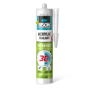 Bison Etanșant acrilic alb cu uscare rapidă în 30 de minute - 300 ml